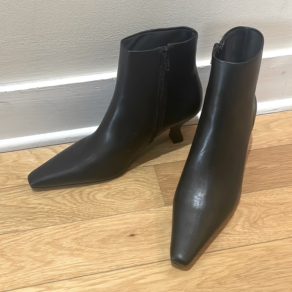 Mango black ankle boots